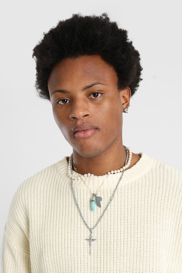 Pull en tricot - blanc cassé