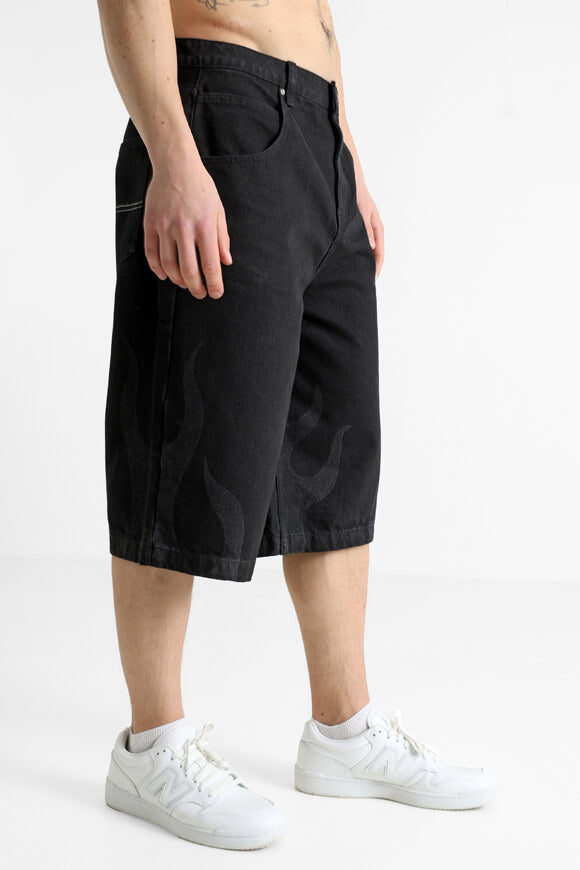 Jeansshorts - Schwarz
