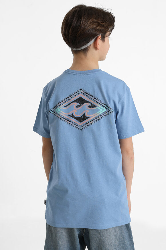 Crayon Wave T-Shirt - Sky Blue