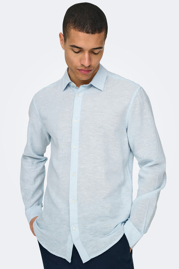 ONSCAIDEN Camicia in lino - Cashmere Blue