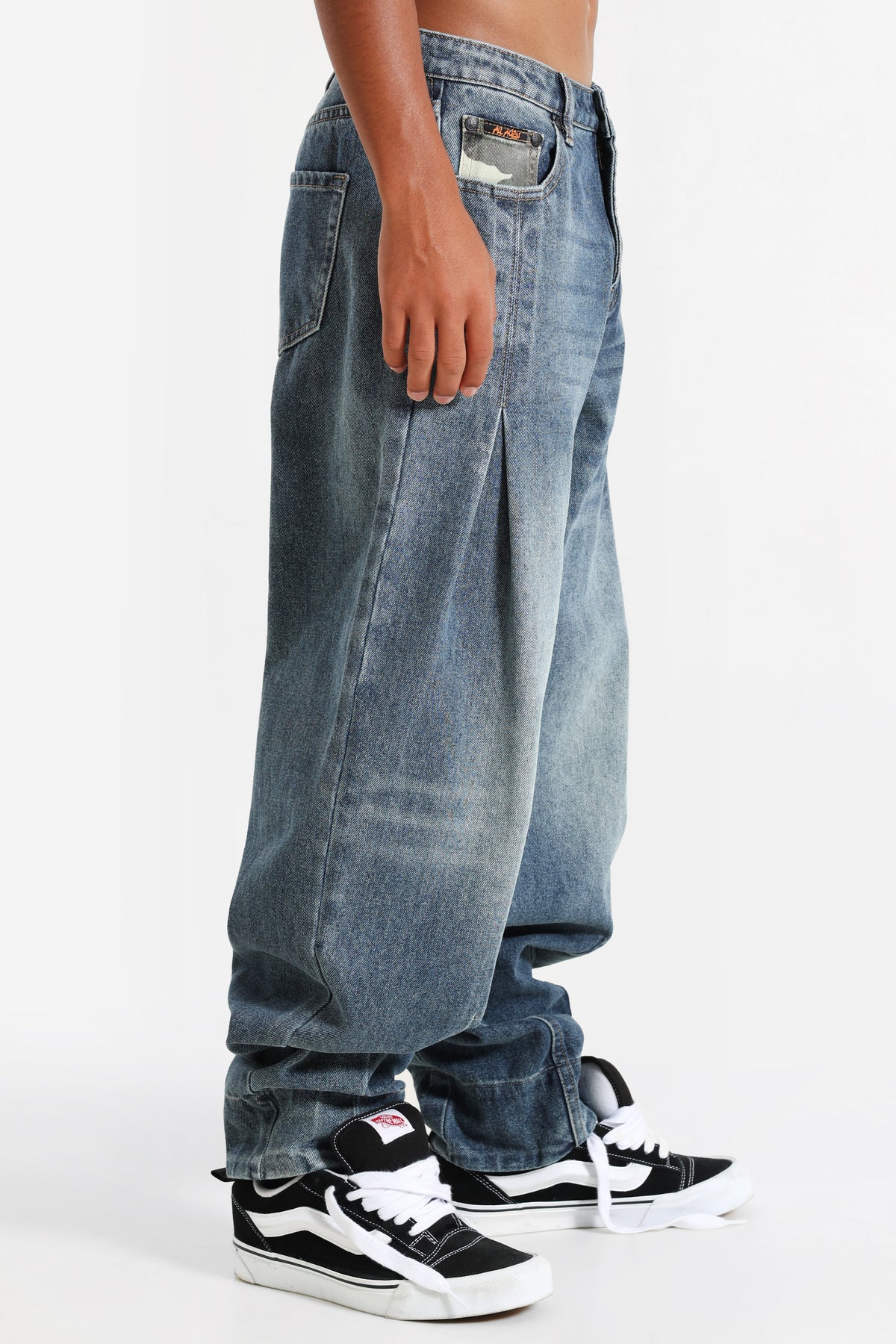 Jean baggy fit - Bleu délavé