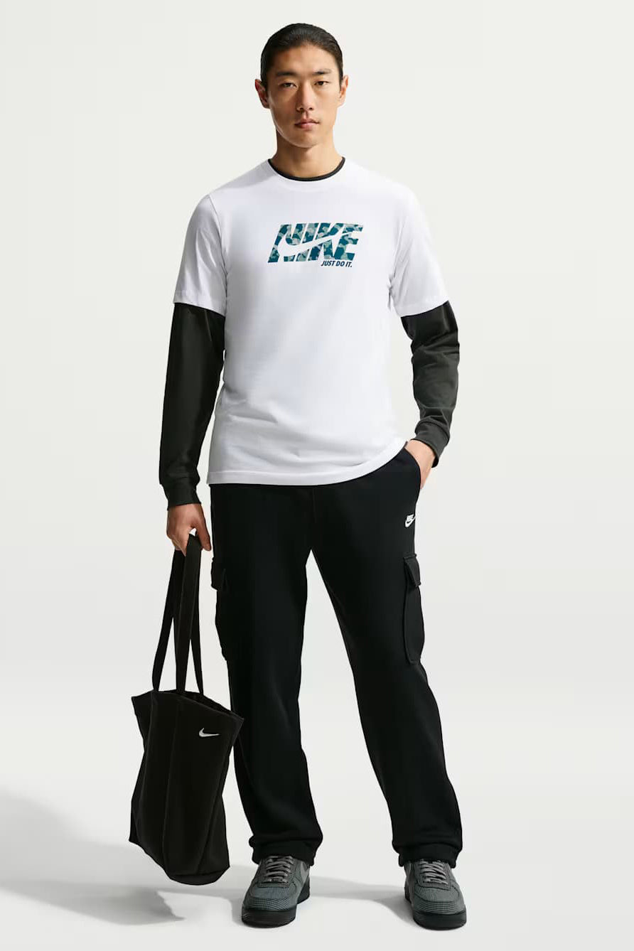 Sportswear pantalon cargo en sweat - Black