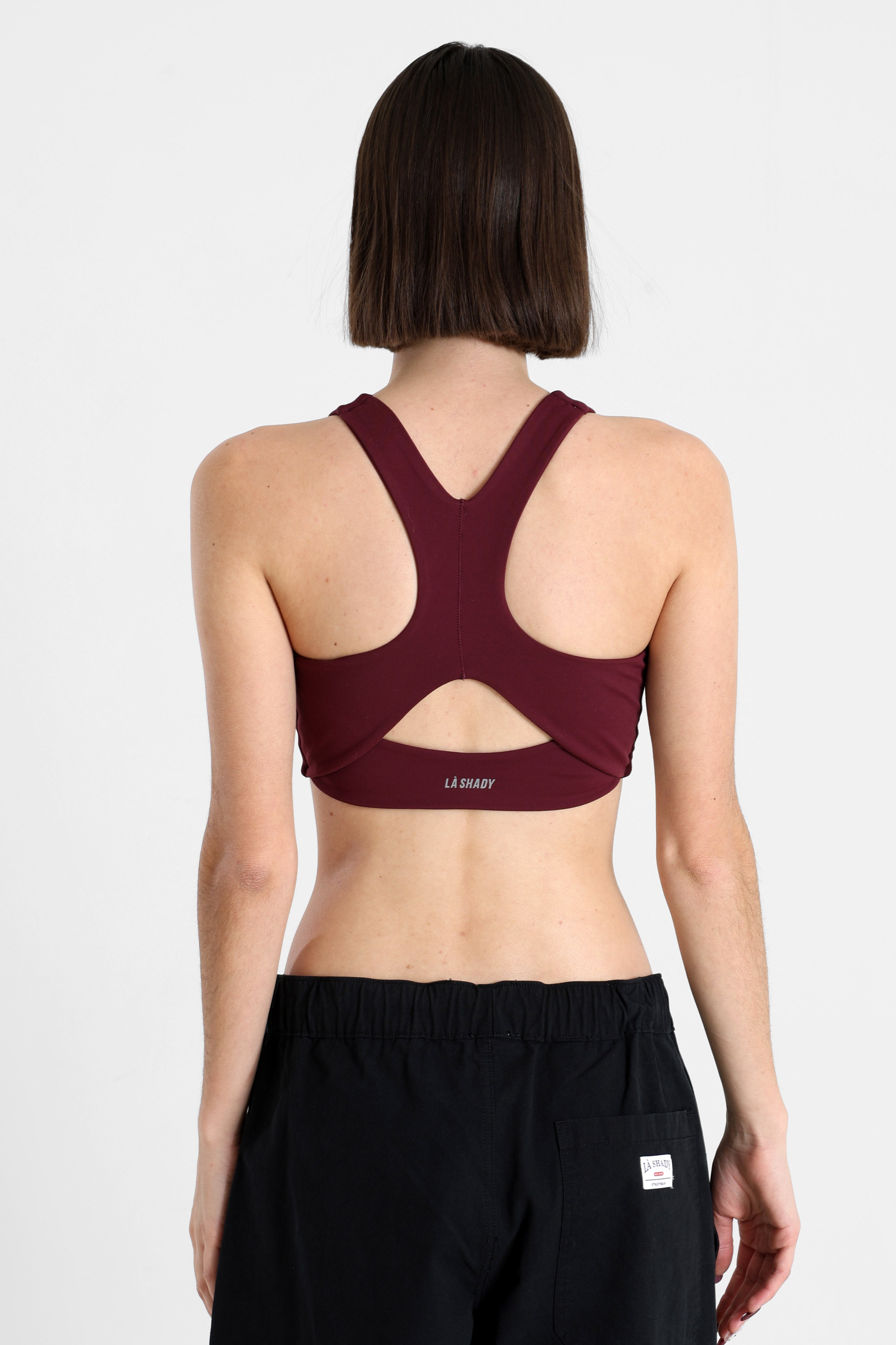 Bralette sportiva - Bordeaux