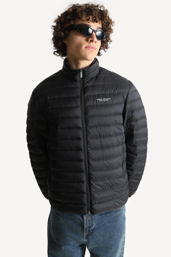 Leichte gesteppte Daunenjacke - Black