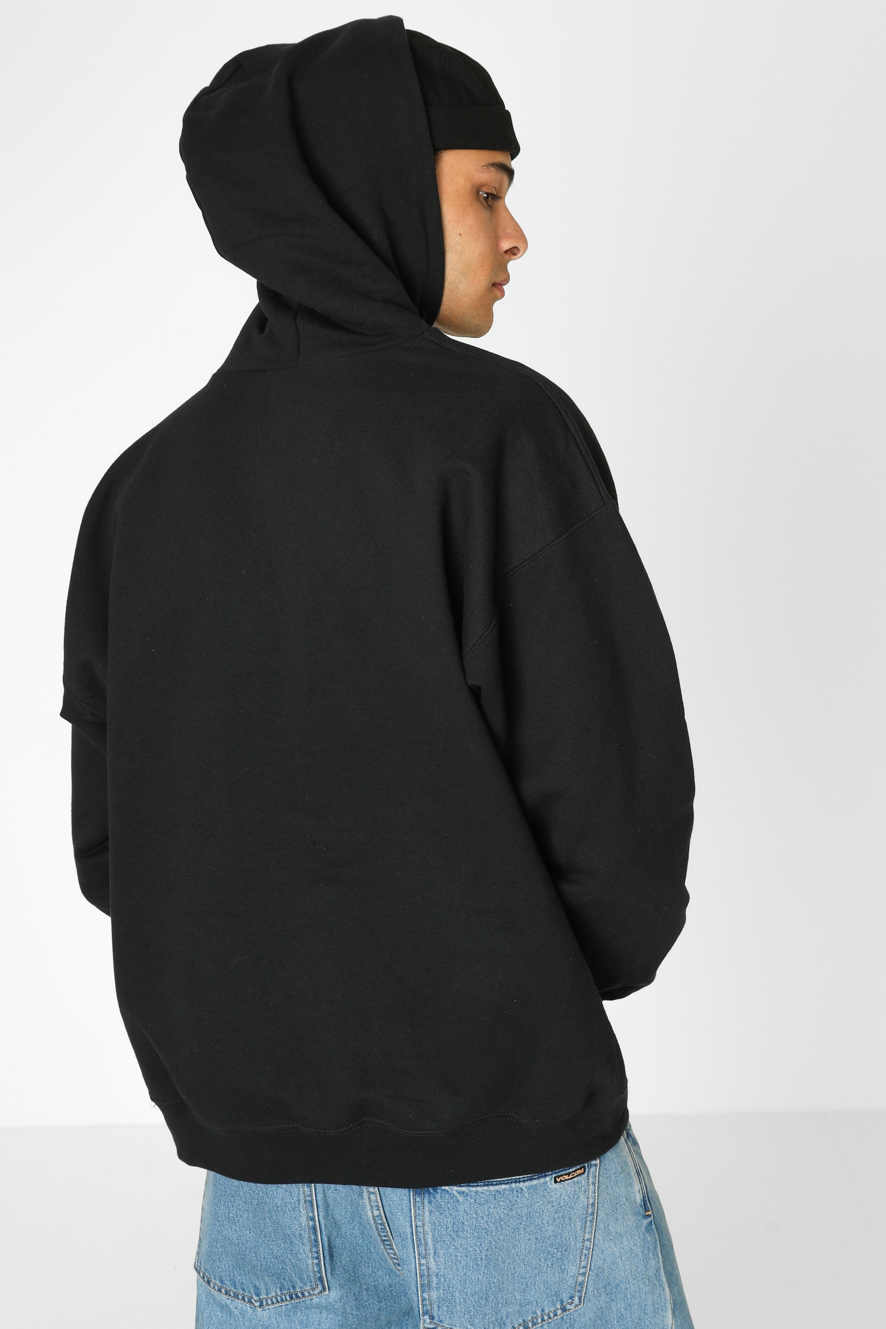 Kapuzensweatshirt - Schwarz + Gelb + Orange