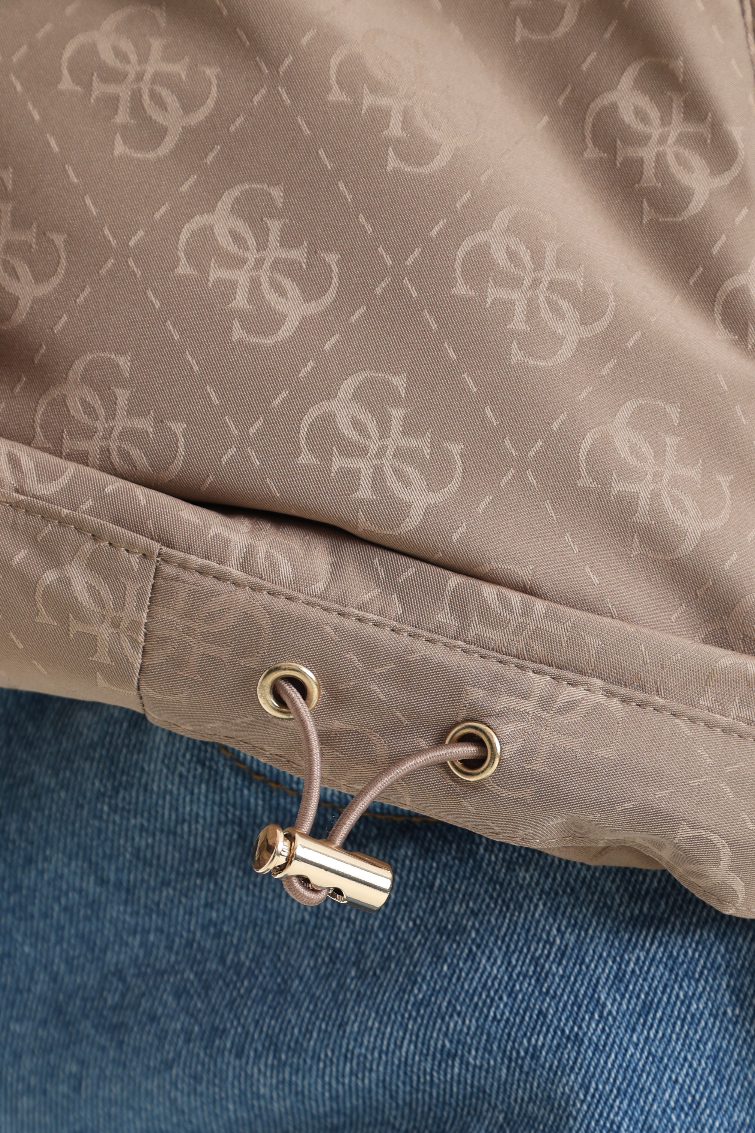 Jacquard Pufferjacke - Tan