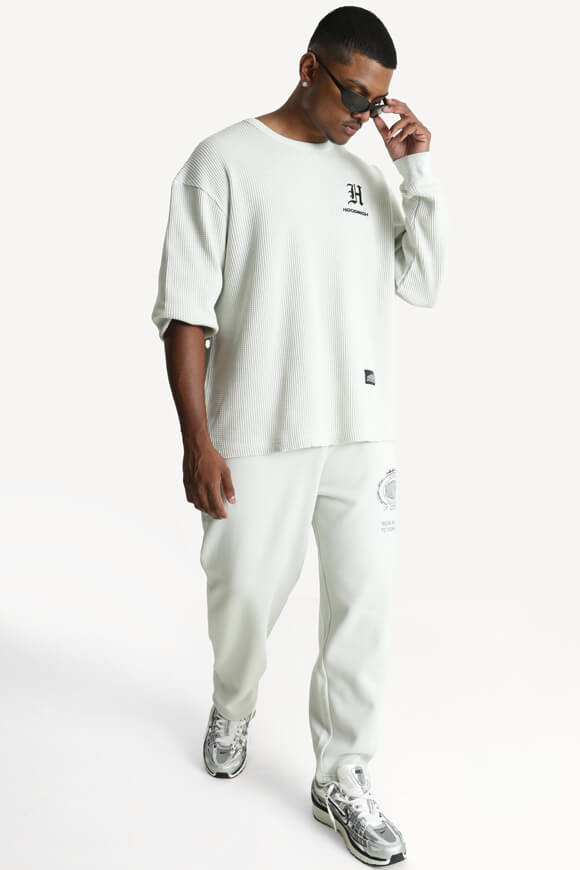 Shirt manches longues en tissu gaufré - Dawn Blue