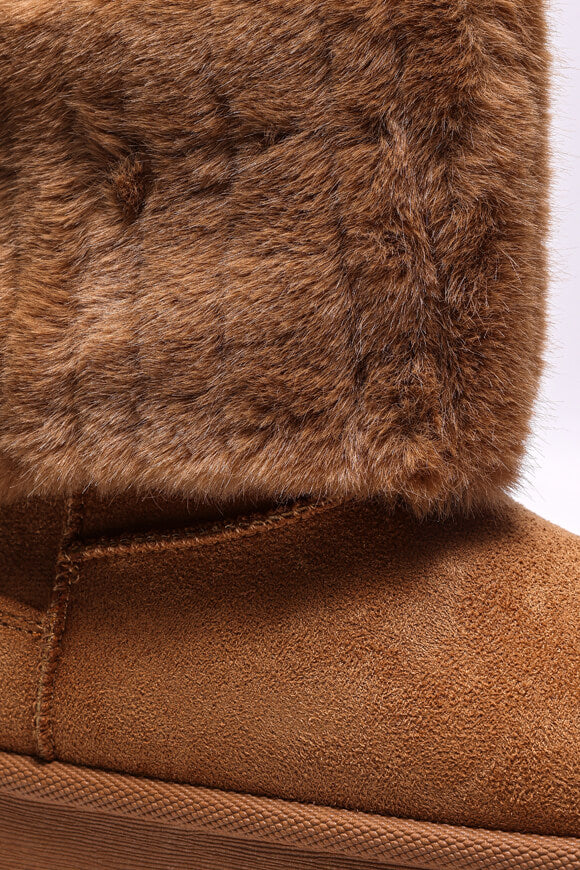 Bottines plateau doublées - Tan