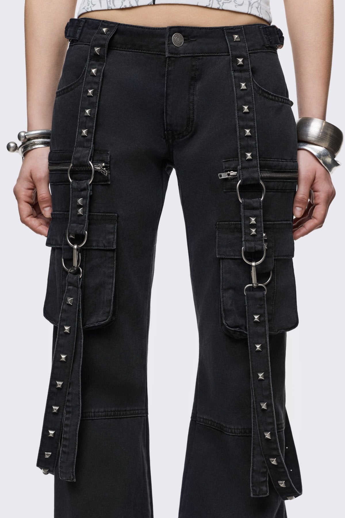 Bruise Flared Jeans - Black
