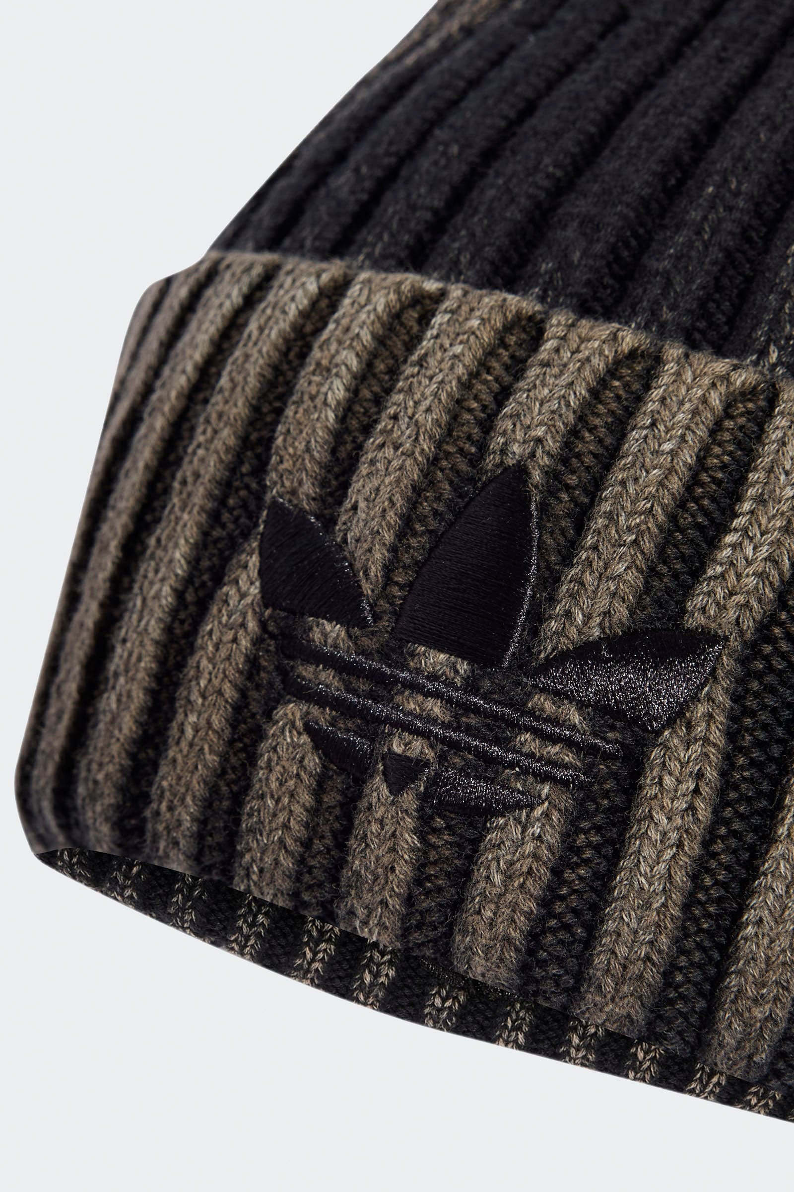 Beanie - Black + Stone Khaki