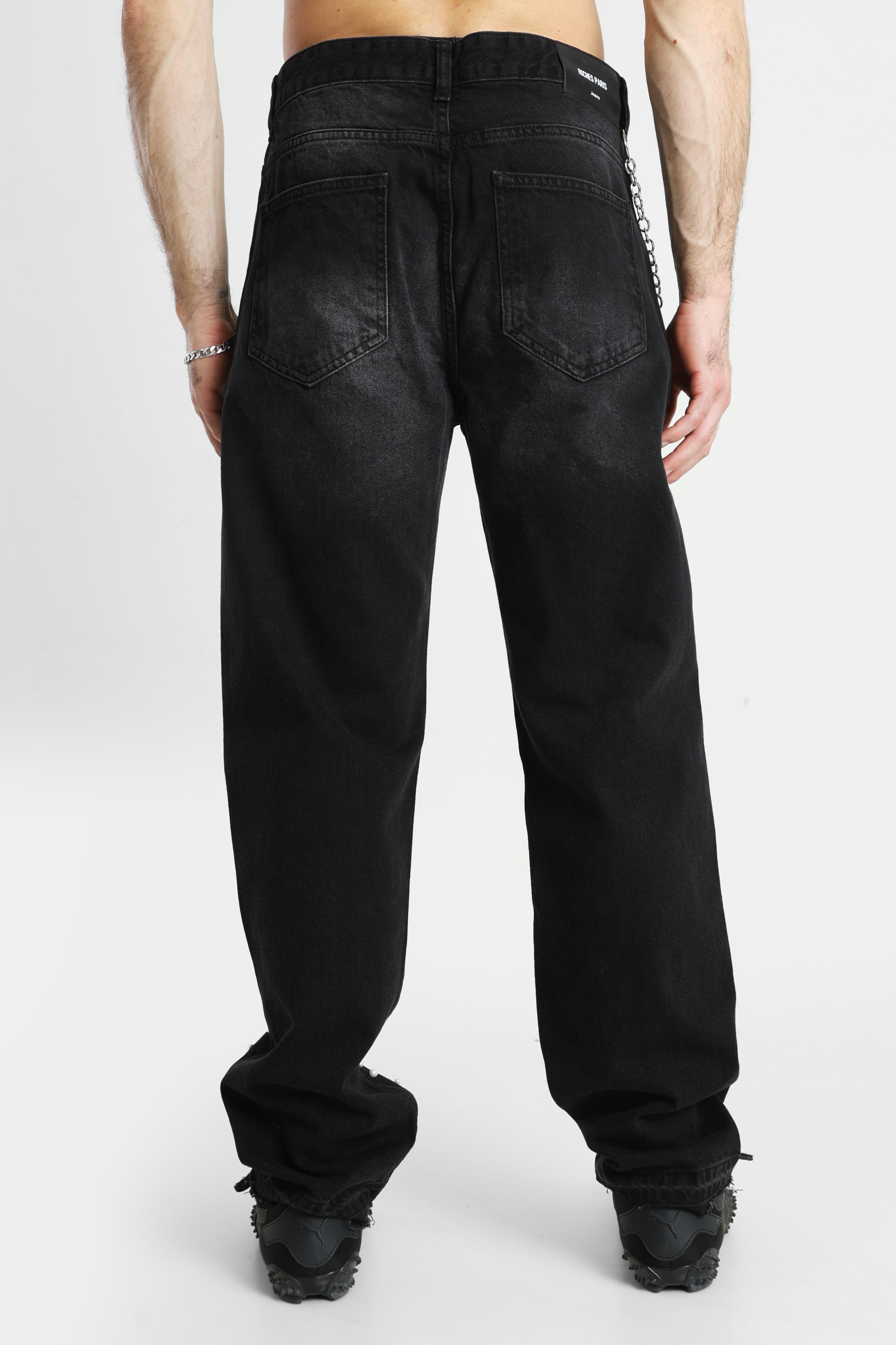 Loose fit jeans - Black denim