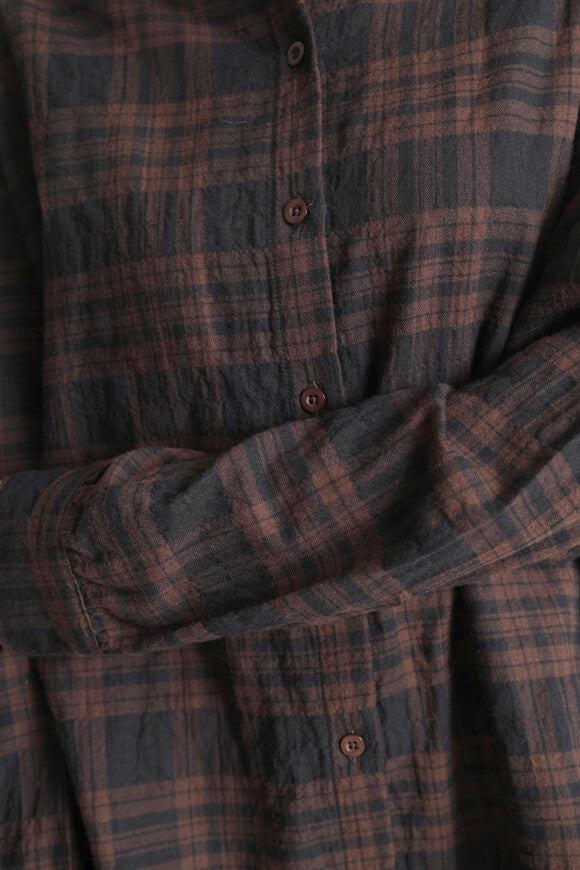 Chemise oversize - Marron + Noir