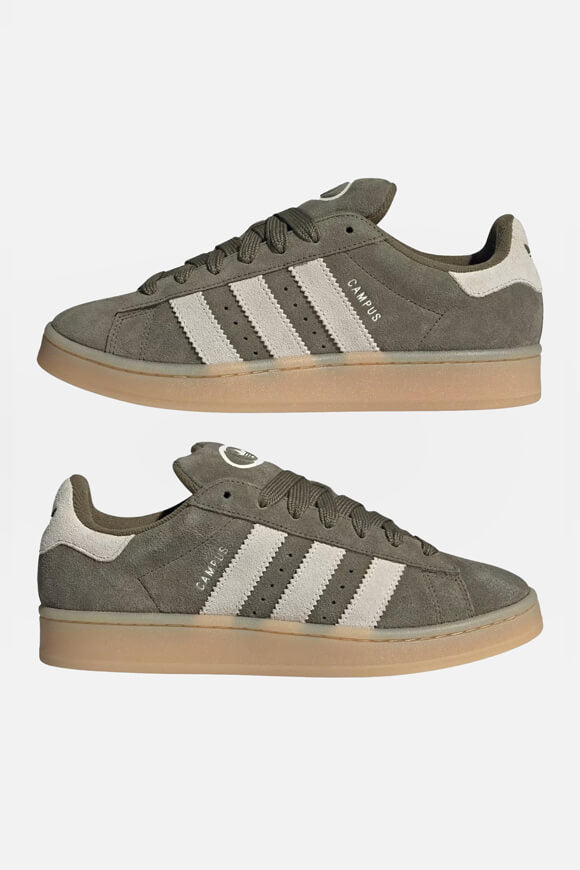 Campus 00S Sneaker - Medium Dark Khaki + Off White + Gum