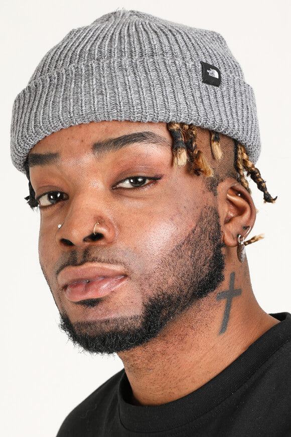Fisherman Beanie - Medium Grau meliert