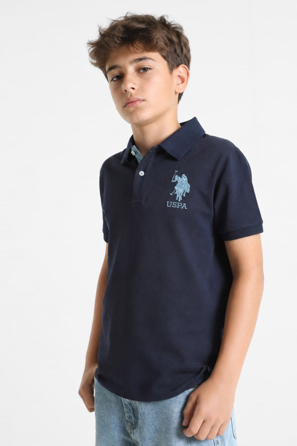 Fluo Poloshirt - Navy