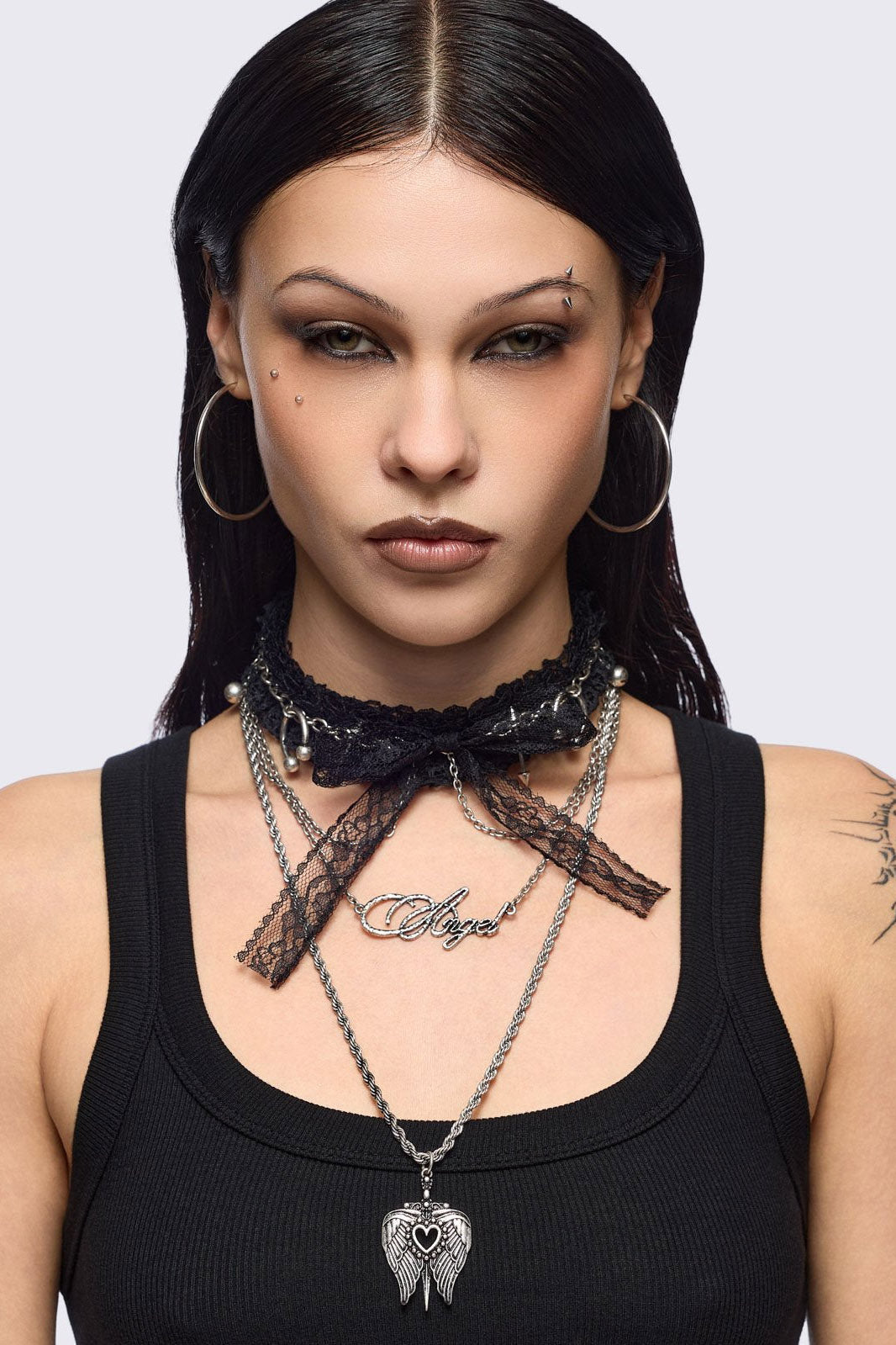 Sweet Sin lot de 3 colliers - Oxidized Silver + Black