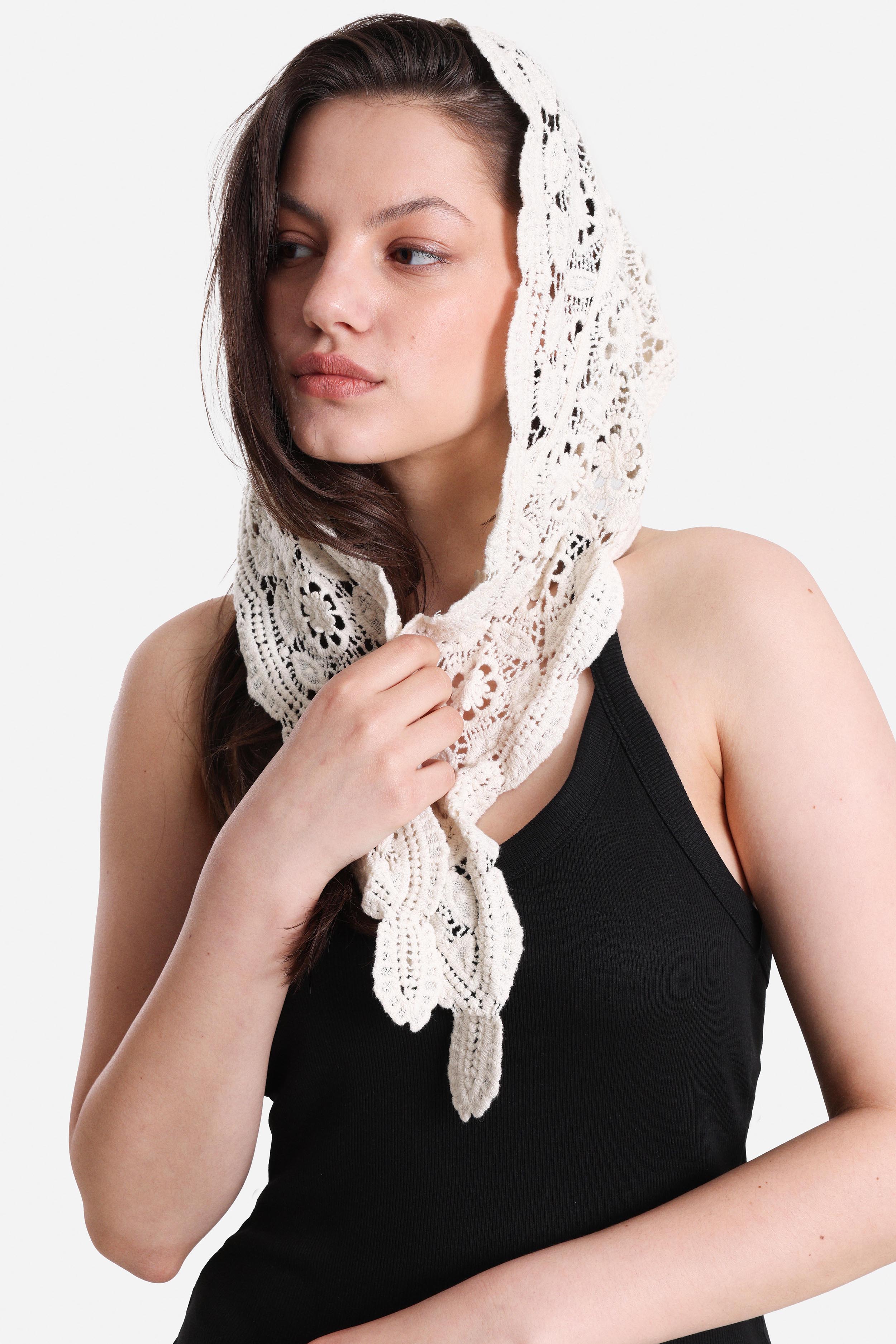 Häkeltuch / Foulard - Cream