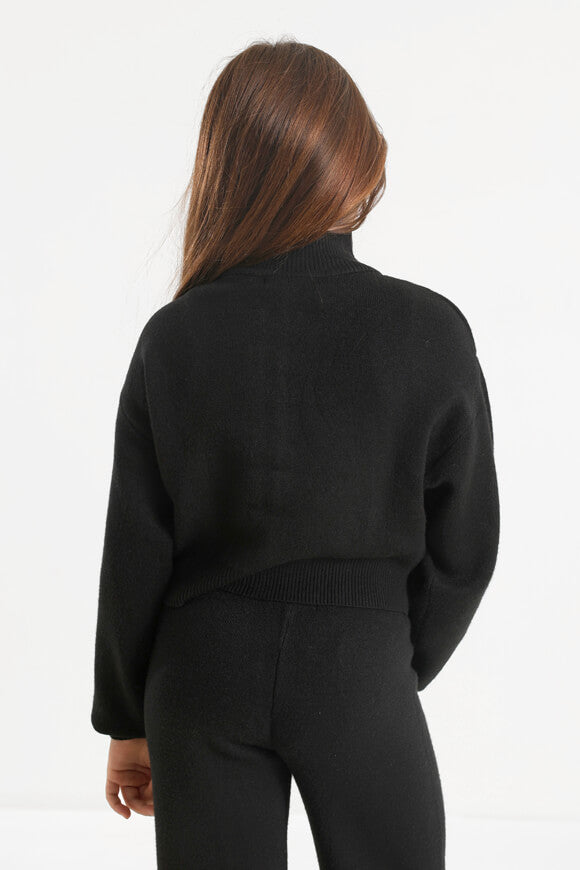 Jaquette ample en tricot - Noir