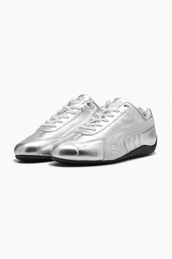 Speedcat Silver Sneaker - Feather Gray + Black