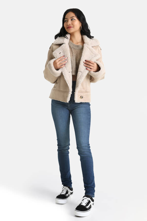 Veste en shearling Ylva - Safari + Pumice Stone