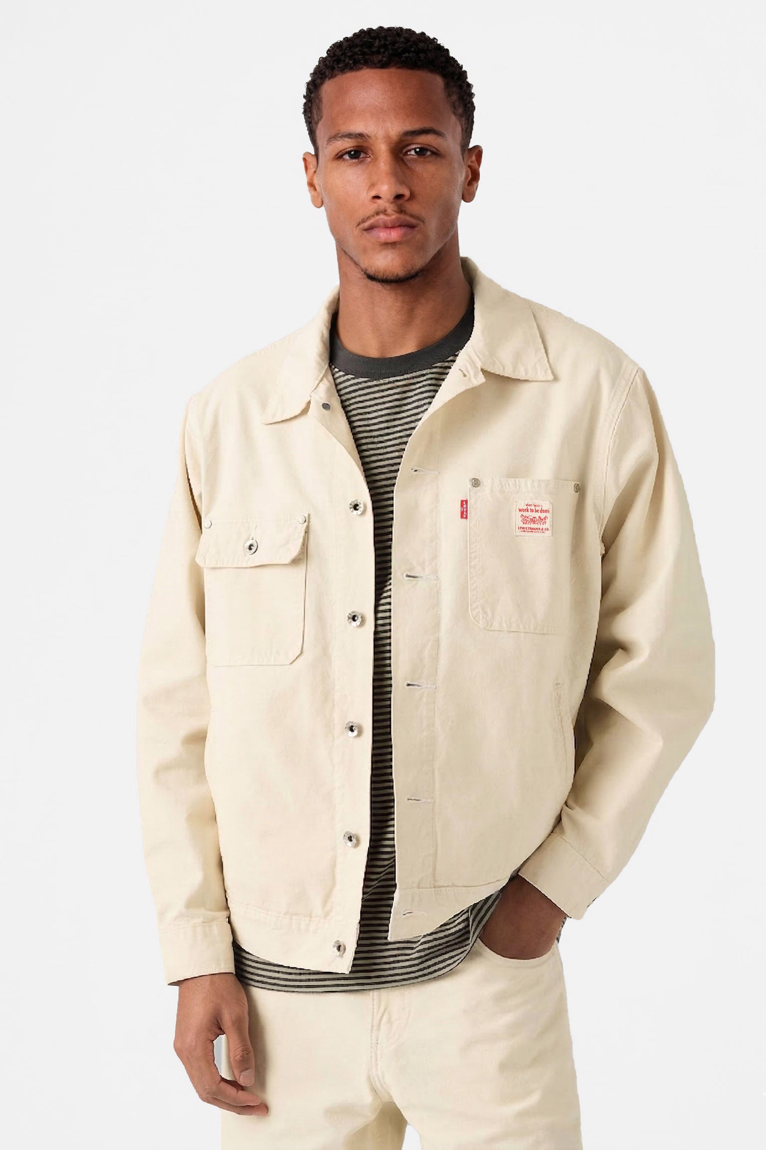 Jeansjacke - Undyed Ecru Greige