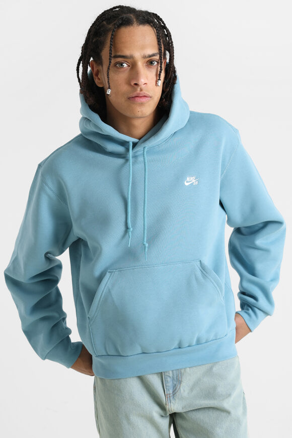 Fleece Oversize Kapuzensweatshirt - Denim Turquoise