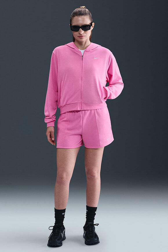 Felpa ampia Chill Terry con zip e cappuccio - Playful Pink