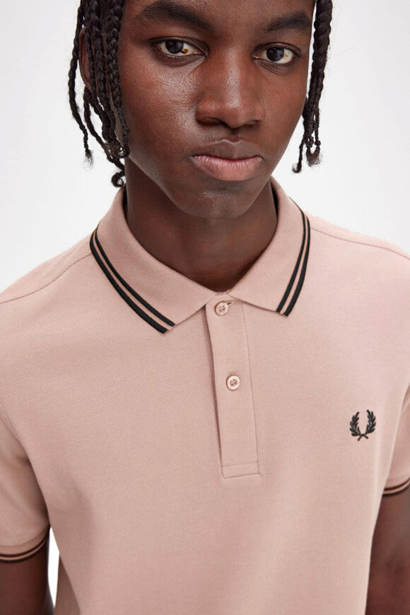 Twin Tipped Poloshirt - Dusty Rose