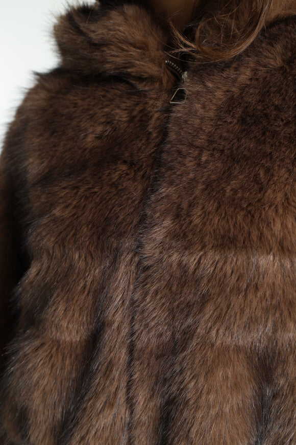 Kunstpelzjacke - Chocolate