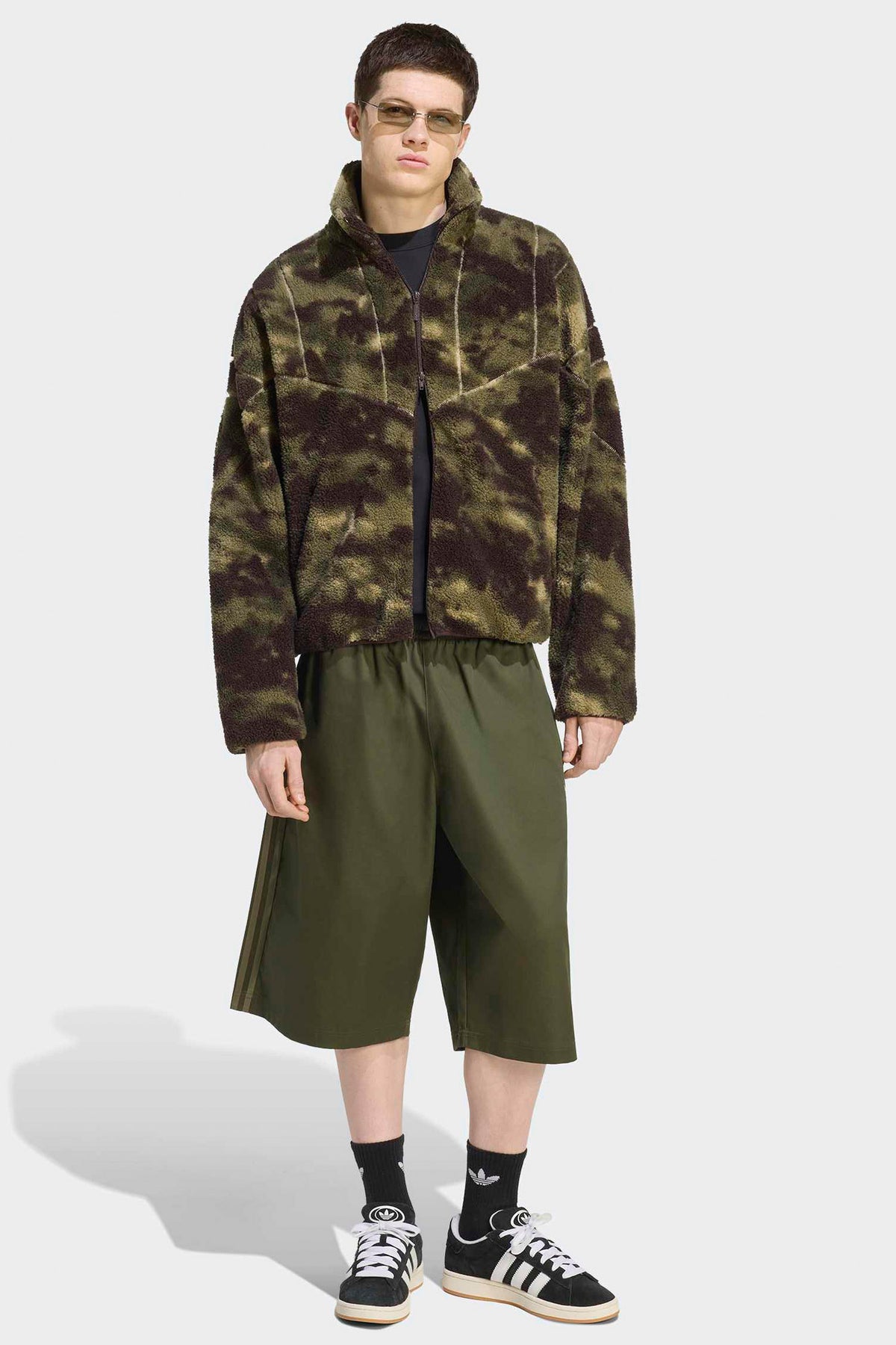 Veste en sherpa - Olive Strata