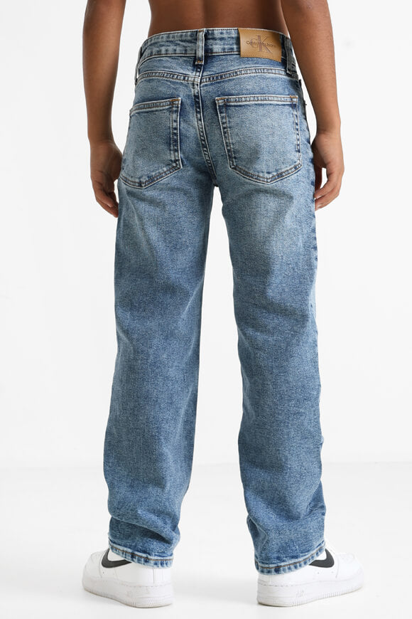 Straight Leg Jeans - Washed Blue Hero