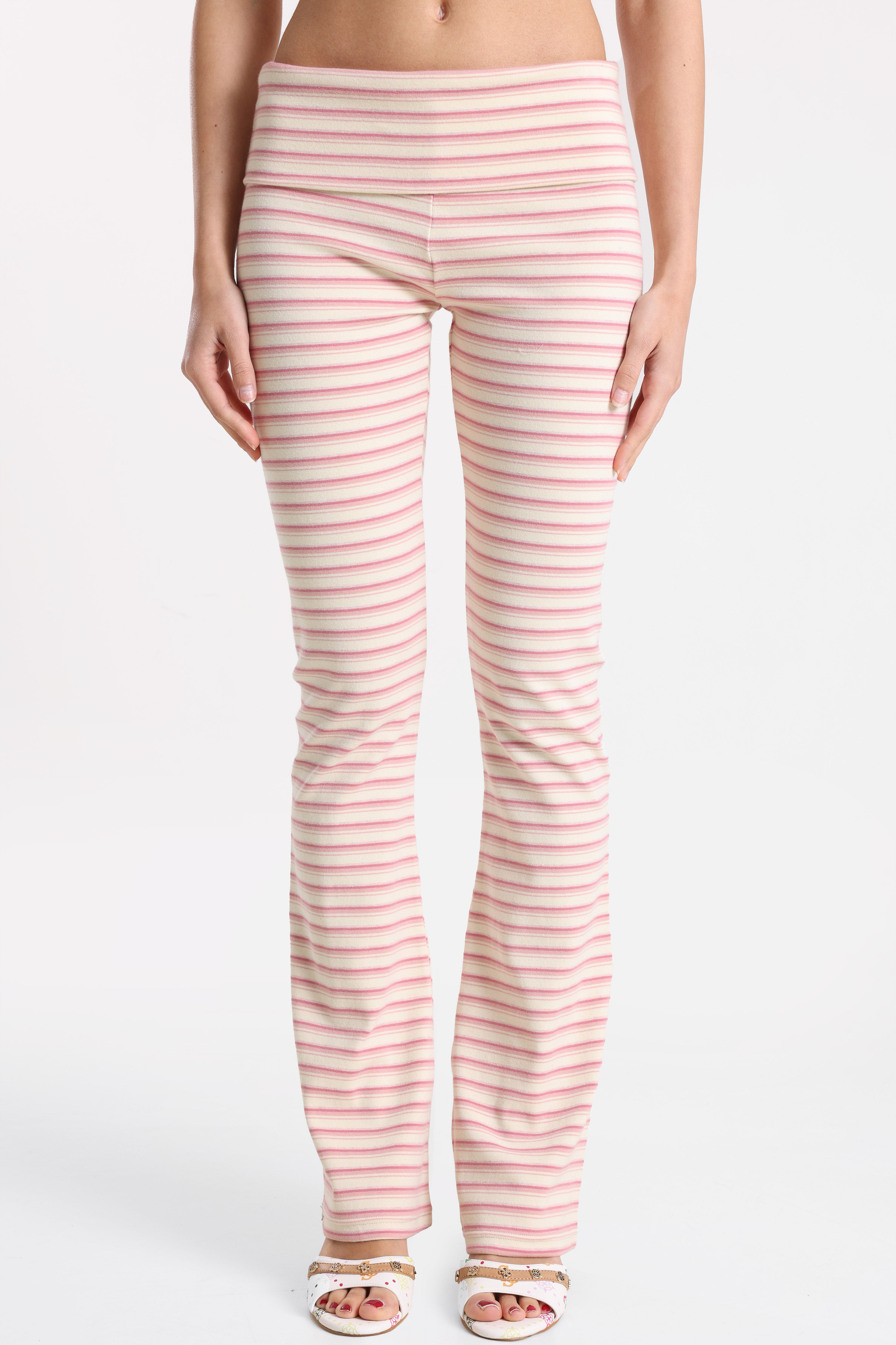 Leggings - Offwhite + Pink