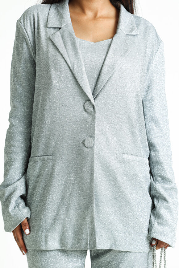 Glitzer Blazer - Silber