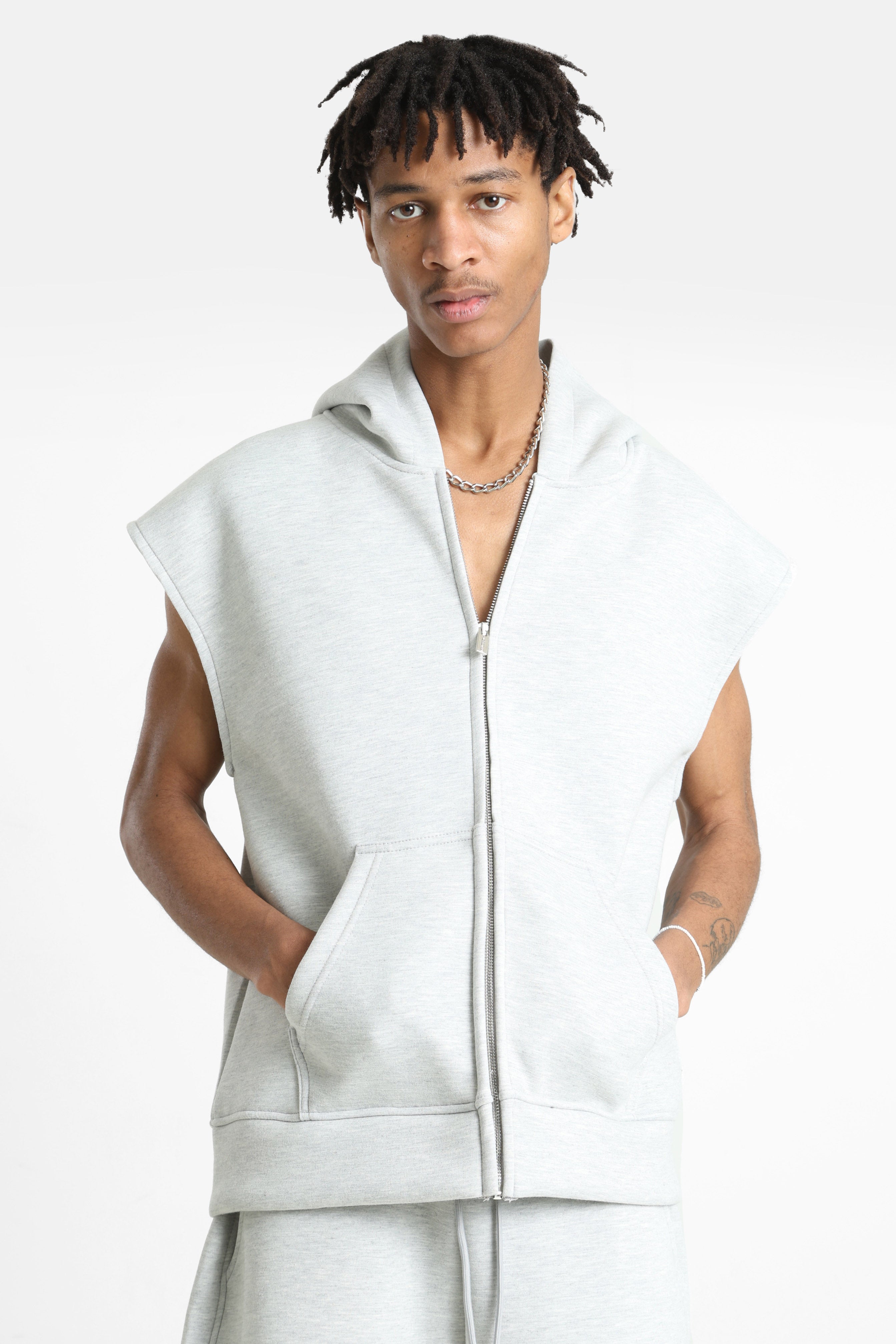 Sweatshirt vest - Light Grey Heather