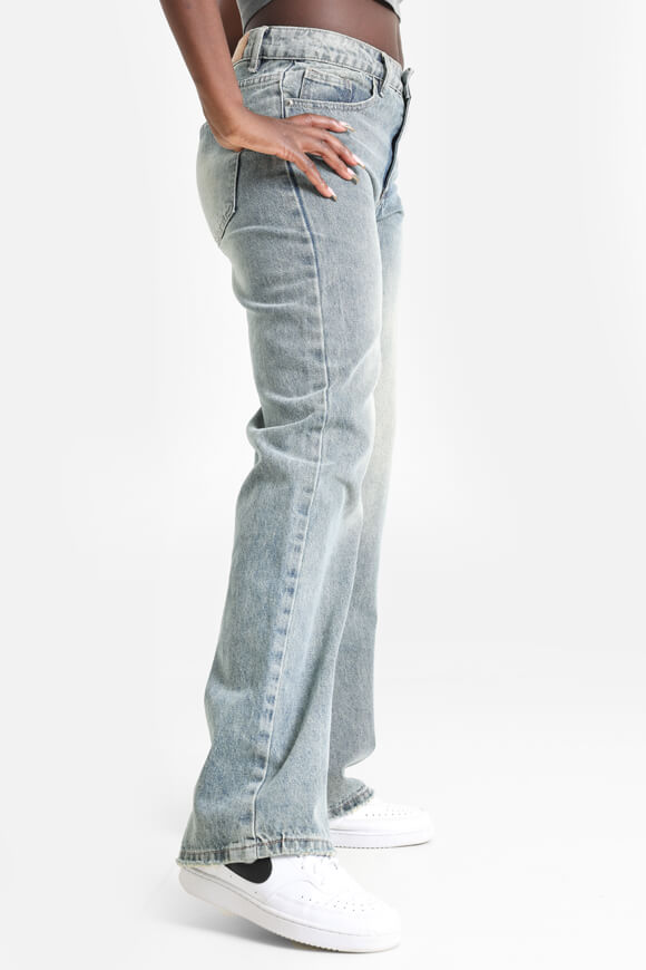 Straight Fit Jeans - Blau Used