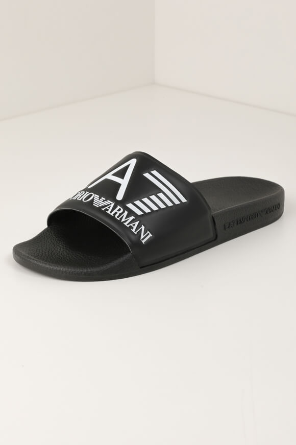 Pantoletten - Schwarz + Weiss