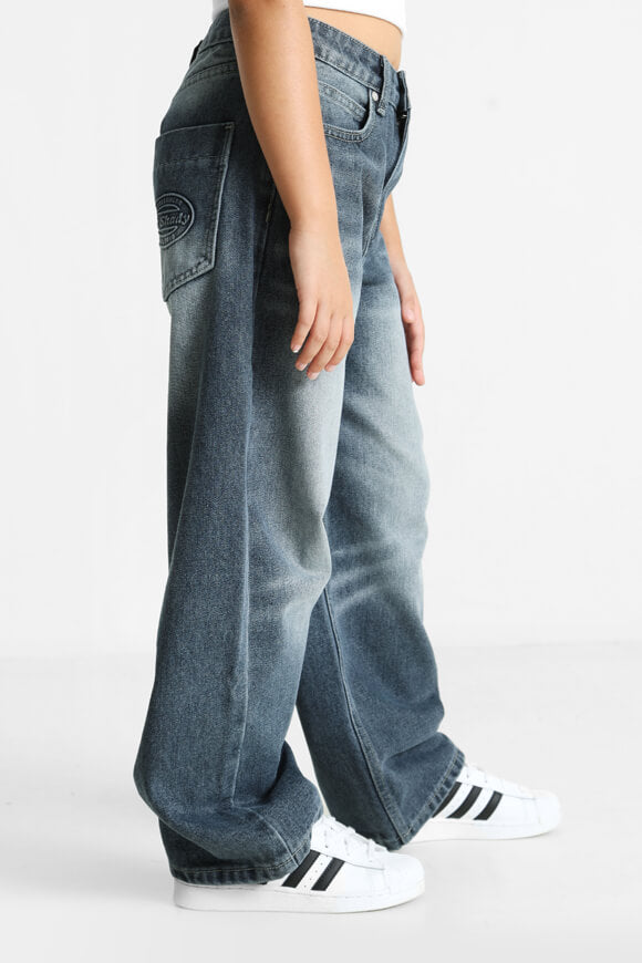 Baggy Fit Jeans - Grau Blau