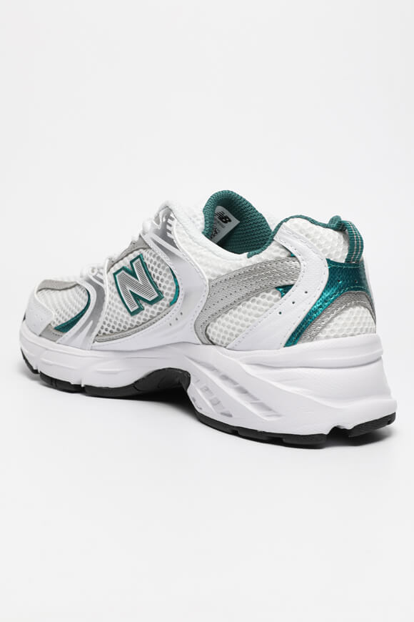 MR530 Sneaker - White + Forest Green