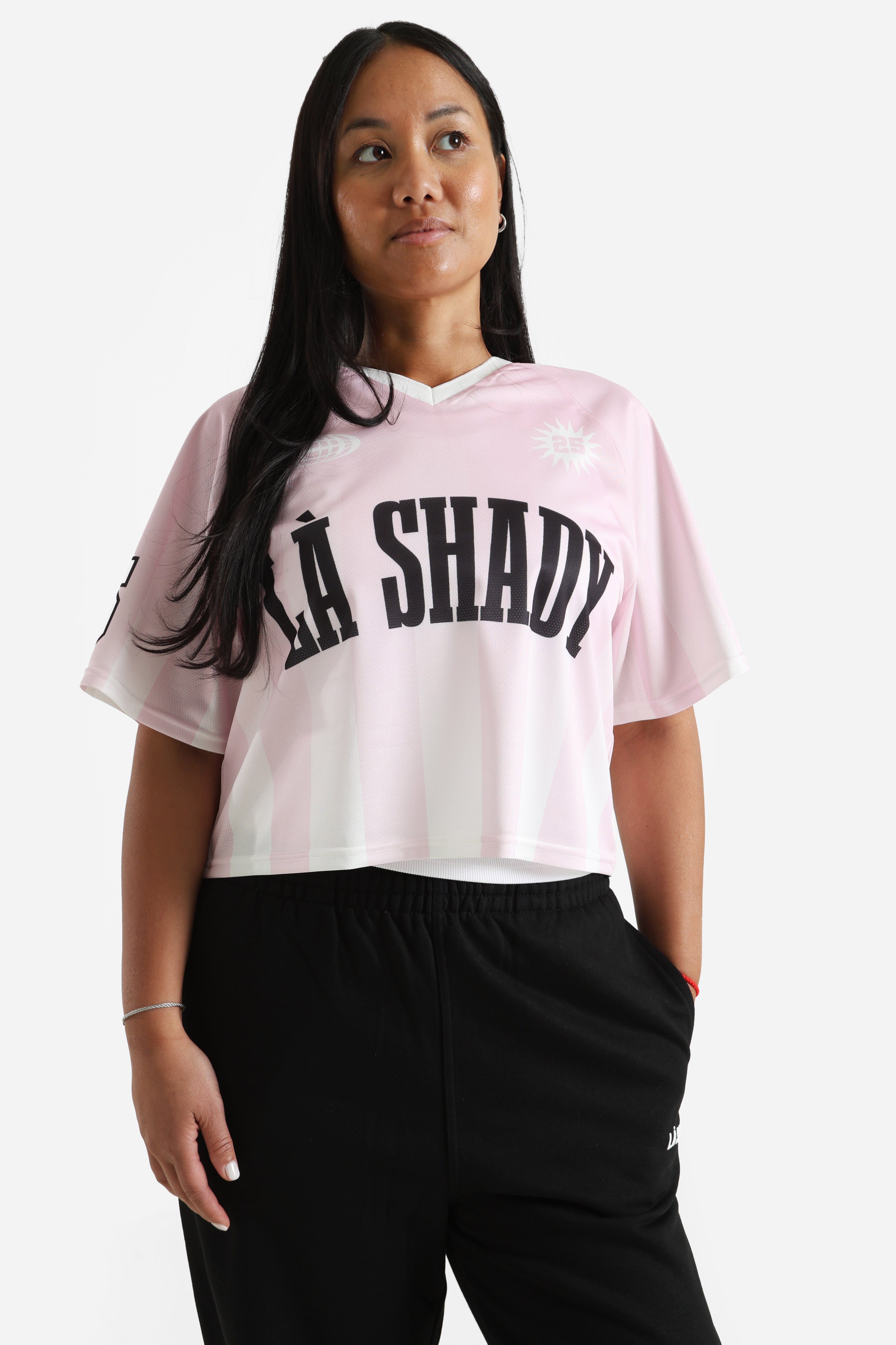 Crop Mesh T-Shirt - Hell Pink