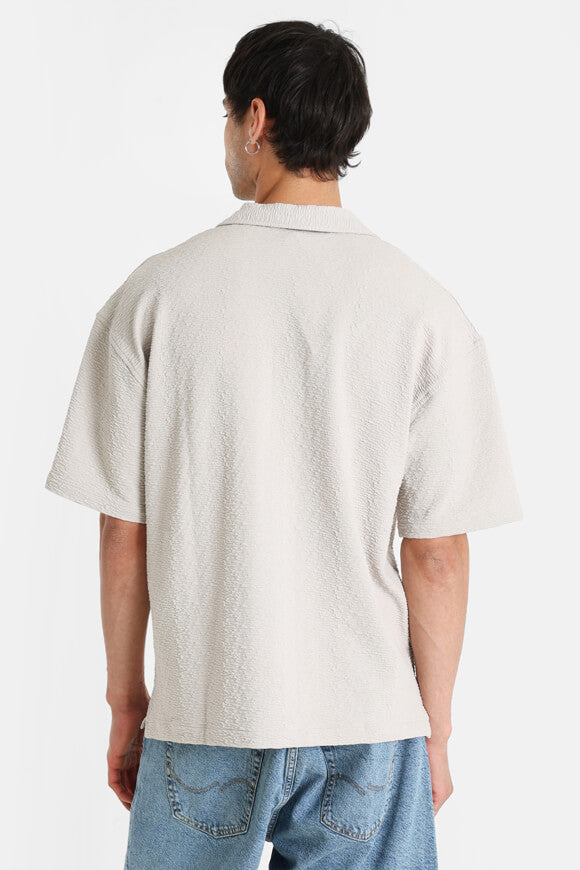 Acado strukturiertes Hemd - Pearl Grey