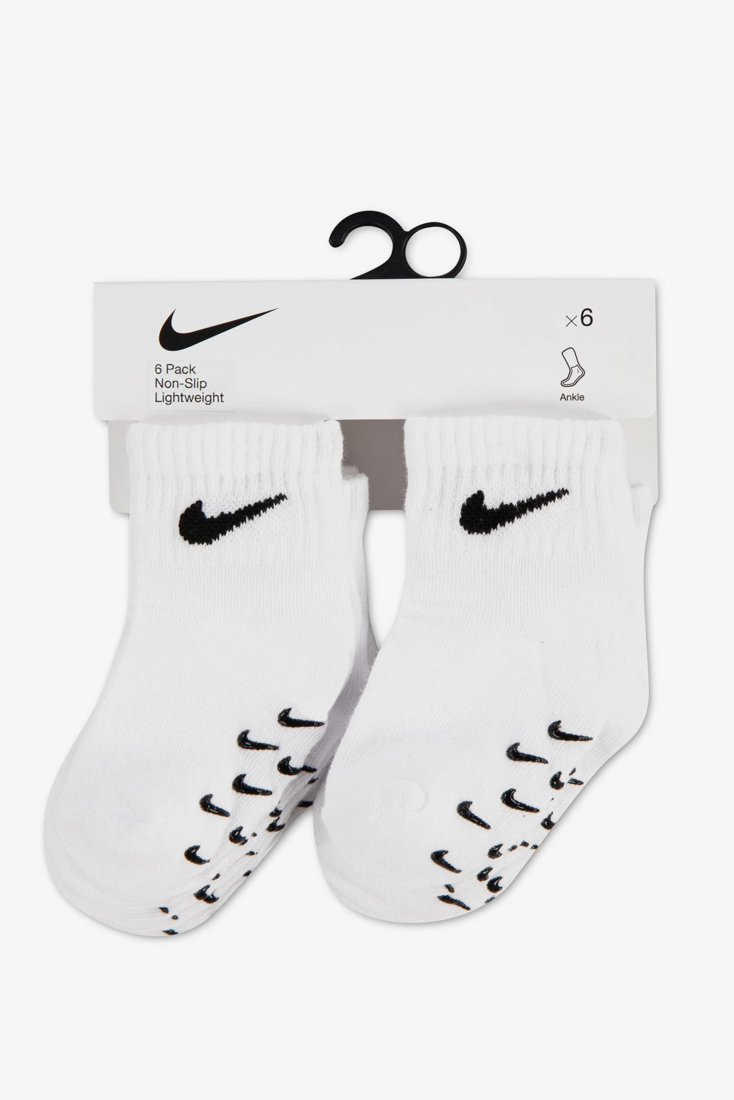 Lot de 6 paires de chaussettes antidérapantes junior - White
