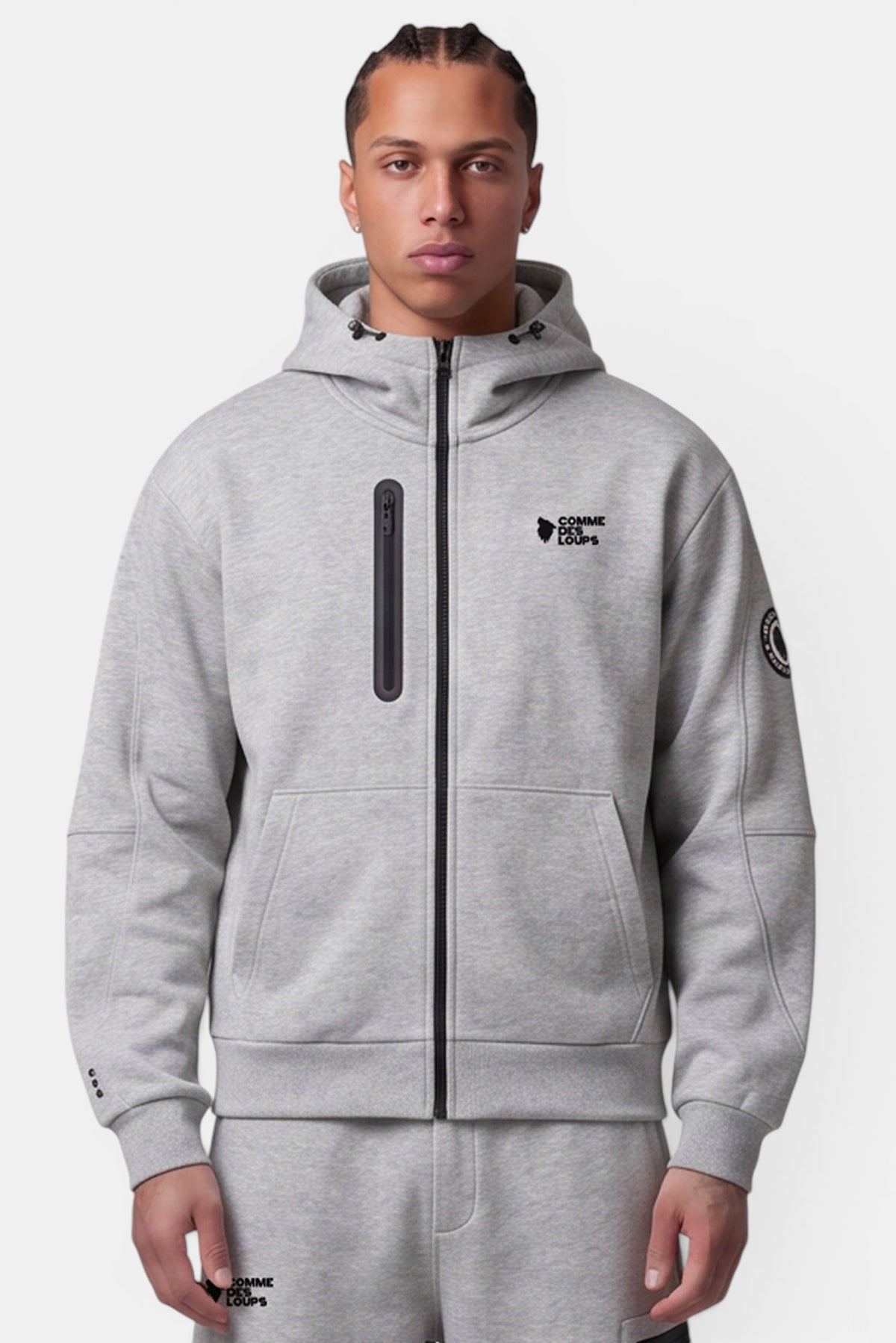 Ragnar Kapuzensweatjacke - Grey Heather