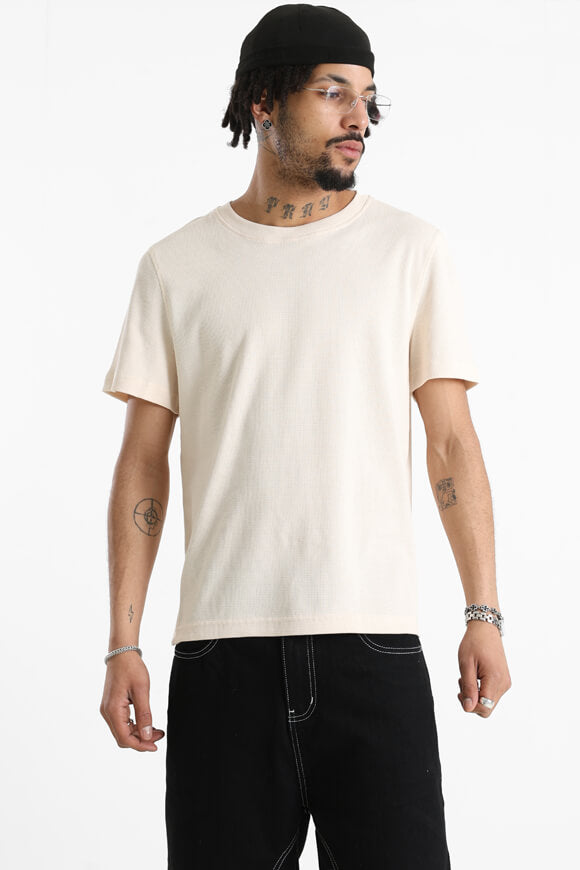 T-shirt strutturata - crema