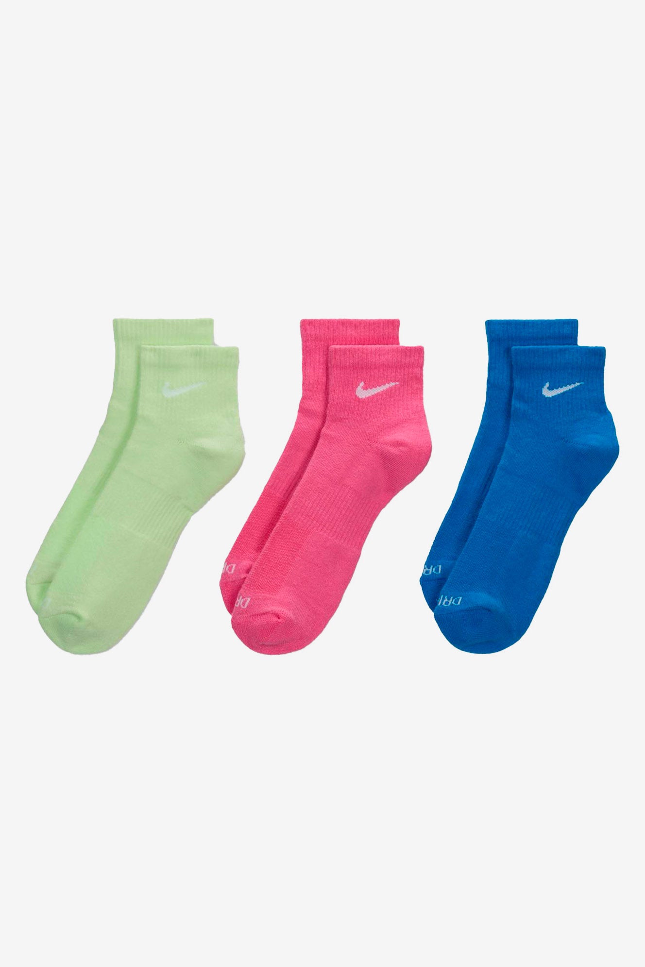 Dreierpack Socken - Blue + Pink + Lime