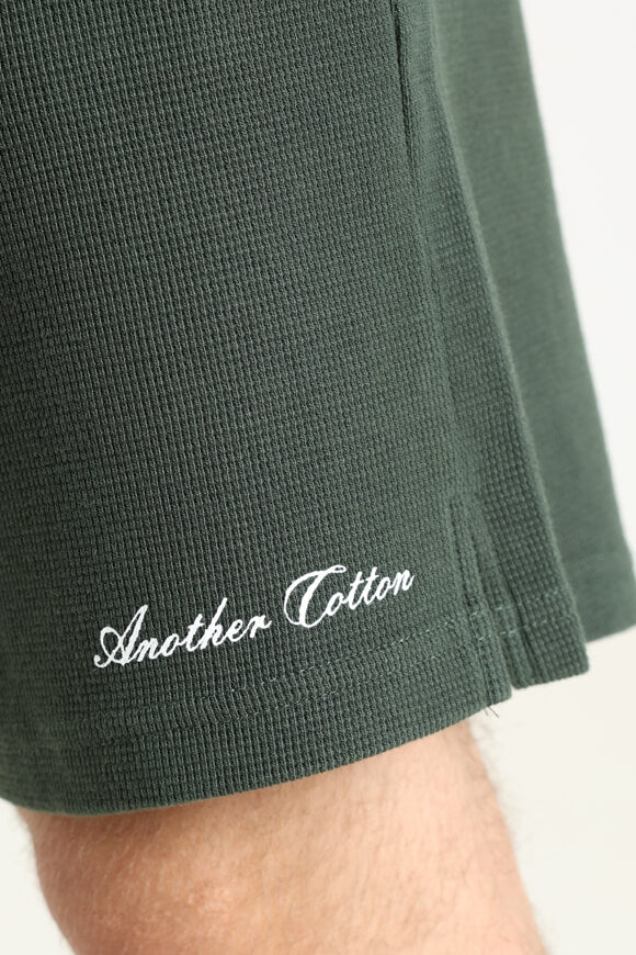 Shorts aus Waffelstoff - Bottle Green