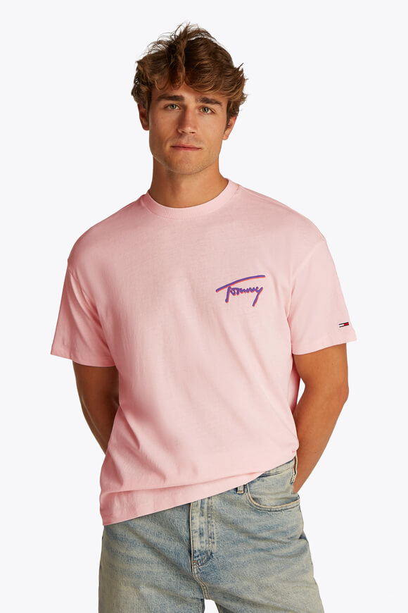 Loose Faded Graphic T-shirt - Precious Pink