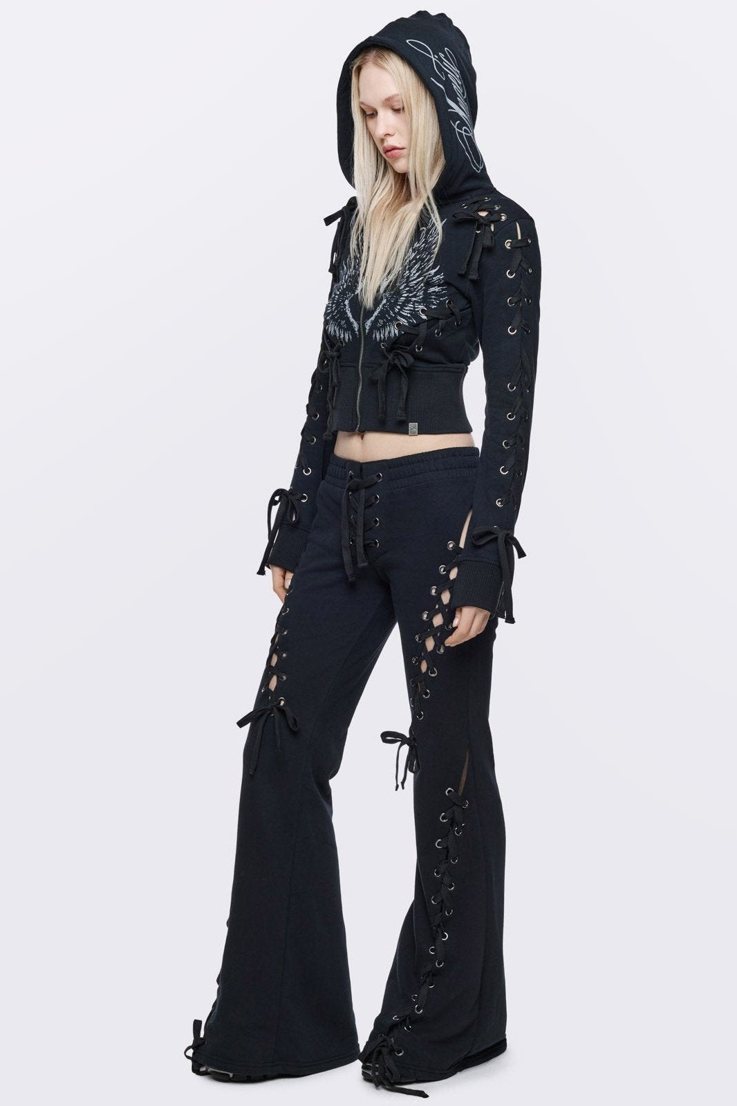 Grave Crop Kapuzensweatjacke - Black