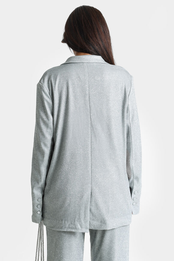 Glitzer Blazer - Silber
