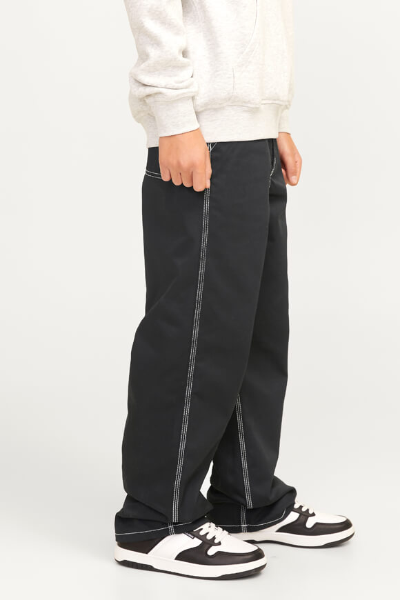 Stalex Contrast Worker Relaxed Fit Jeans - Black + White