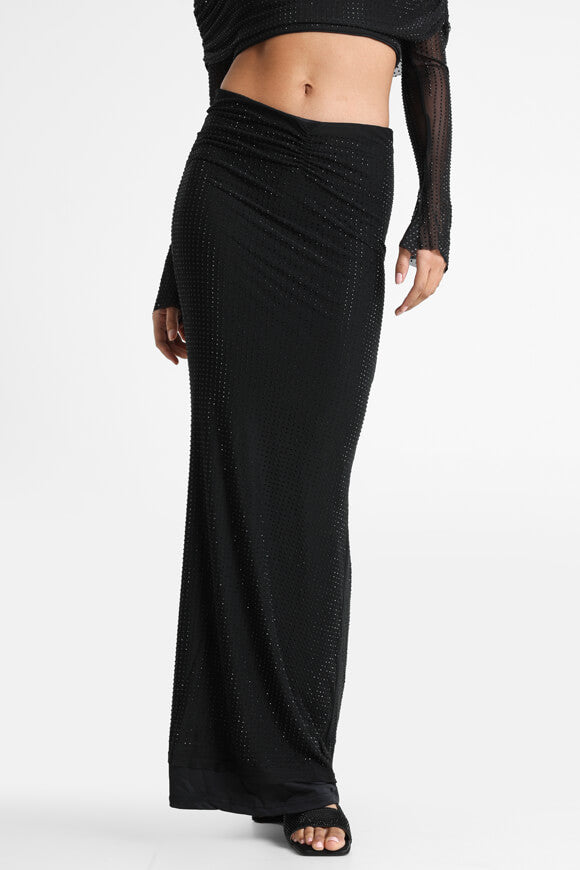 Maxirock mit Strass - Schwarz